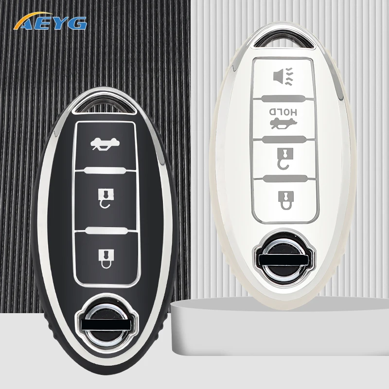 

TPU Car Key Case Cover Shell Fob For Nissan Qashqai Juke J10 J11 X-trail T31 T32 Tiida Pathfinder Altima Maxima Infiniti QX50