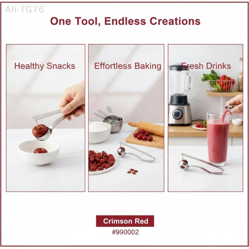 [P] Stainless Steel Cherry Pitter Quick Pitting Suitable For Home And Outdoor Use