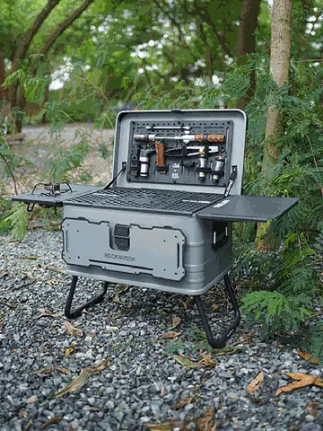 캠핑 보관 상자 방수 다기능 상자 테이블 콤보 Al 합금 야외 도구 주최자 휴대용 헤비 듀티 컨테이너 캠핑 보관 상자 방수 다기능 상자 테이블 콤보 Al 합금 야외 도구 주최자 휴대용 헤비 듀티 컨테이너