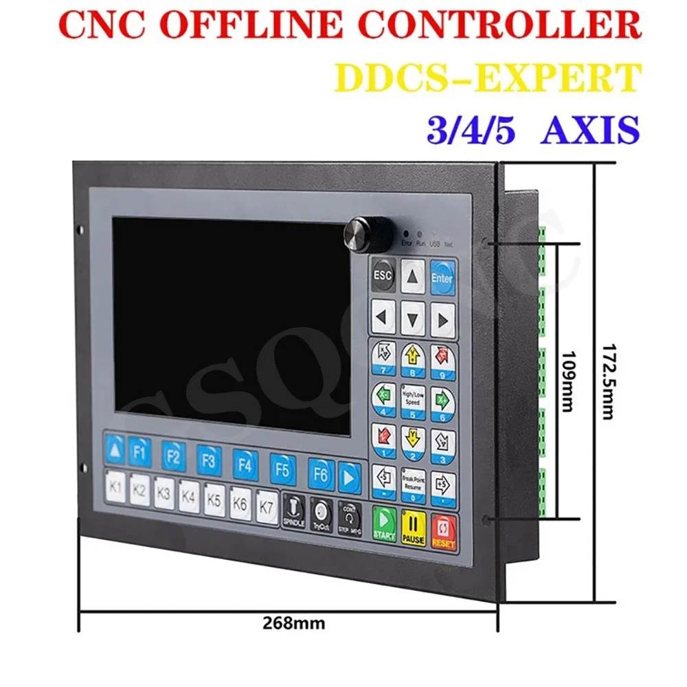 CNC DDCS EXPERT 3/4/5 axis independent offline controller, support closed-loop stepper servo/ATC controller, replace DDCSV3.1