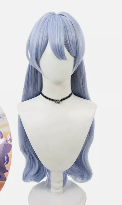 Honkai Star Rail Robin Cosplay Wigs 80cm Women Long Light Blue Synthetic Hair