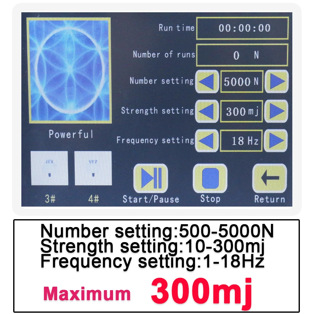 300MJ Shockwave Therapy Machine Portable 2in1 Shock Wave Equipment Body Massager ED Treatment Ultrasonic Instrument Massage