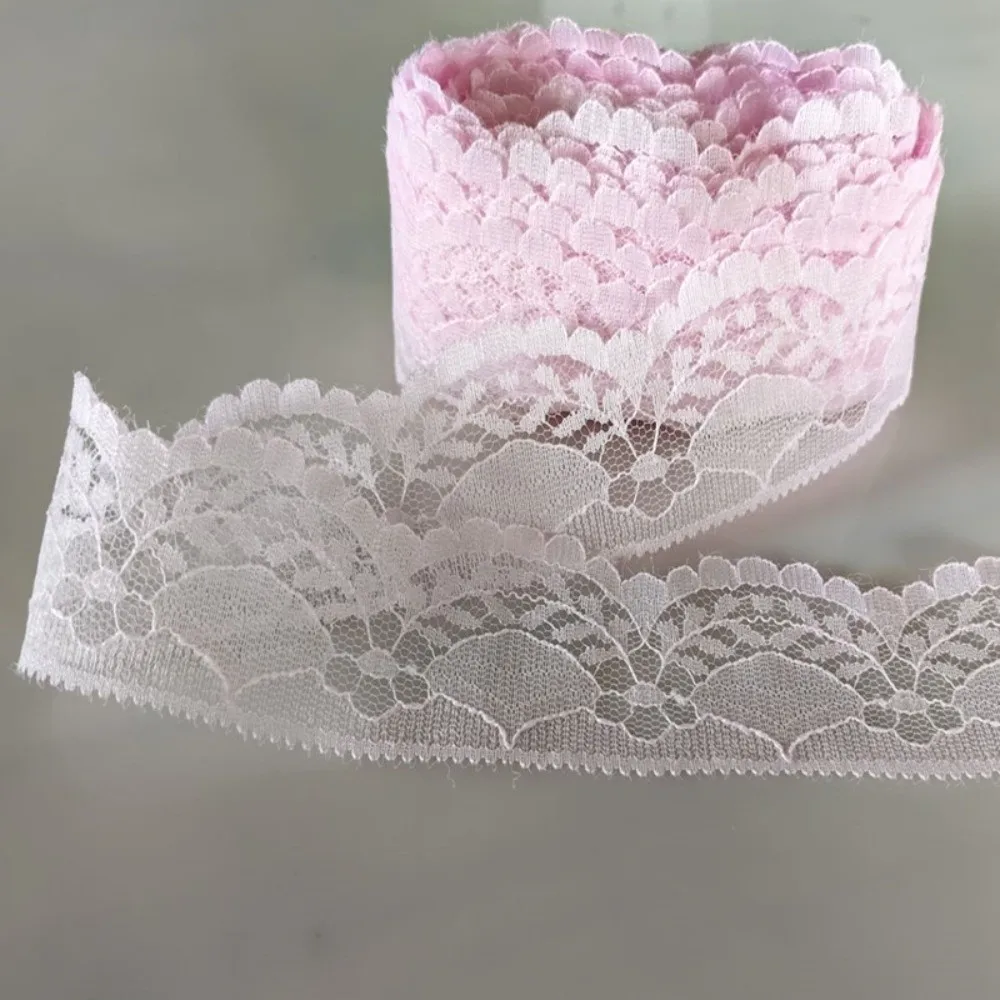 New Mesh Embroidery Lace Ribbon Tape Woven Cotton Non-Stretch Flower Lace Trim Unilateral Trim Tape Curtain Craft