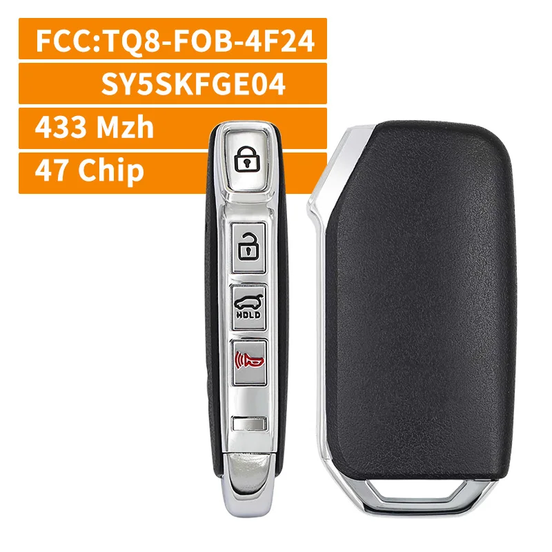 

Смарт-ключ MYREMOTEKEY, 4 кнопки (шляпа), чип 433 МГц, 47 для Kia Niro Soul Telluride Sportage FCC: TQ8-FOB-4F24/SY5SKFGE04