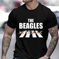 Men Women Classic T Shirts Tops Fashion Casual Short Sleeve Round Neck Tee Shirt The Beagles Crazy Beagle Dog Men's Tee T-Shirts