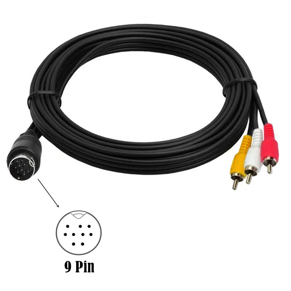 9 PIN S-Video to 3 RCA RGB 6RCA TV HDTV Adapter 6 X RCA Cable 1.8m Audio Video AV Wire Cable 9Pin to RCA Connection Cable