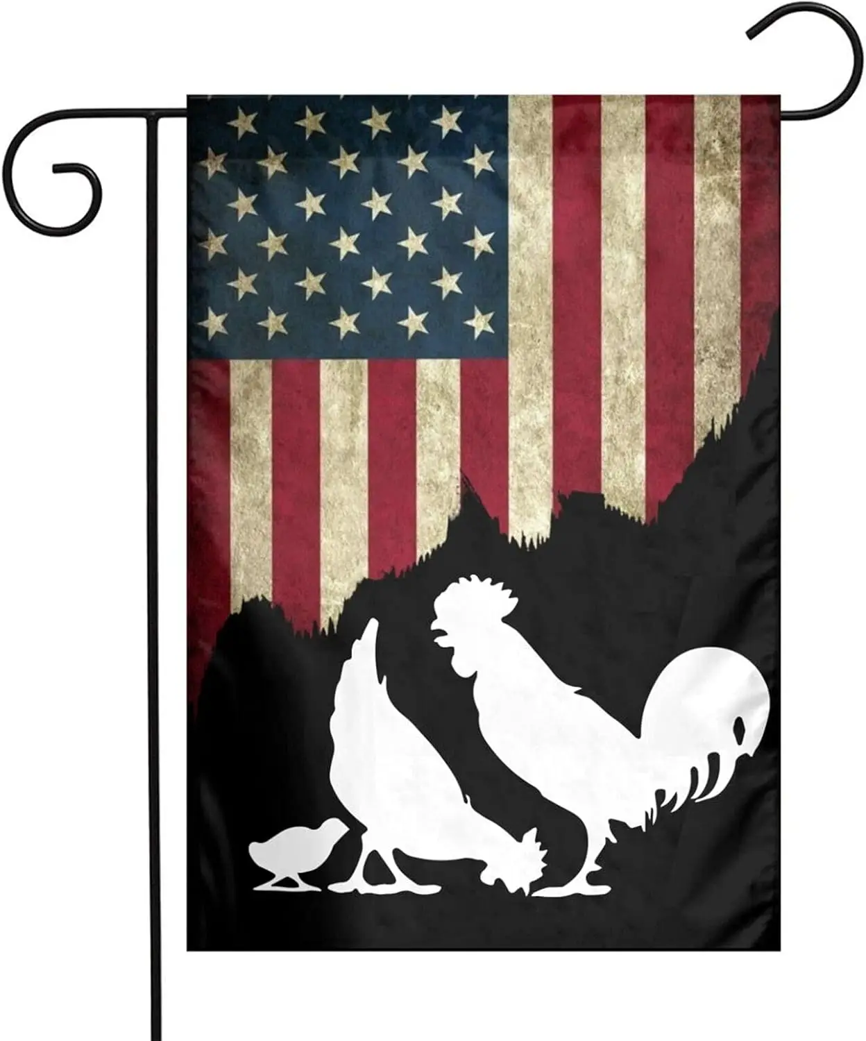 Farm Chicken Rooster Mini Garden Flag 12 X18Inch Double Side Printting Durable House Outdoor Banners For Yard Patio Lawn Decor