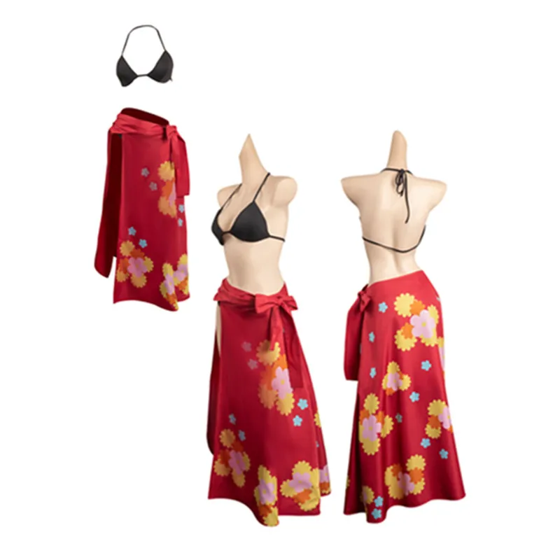 

Nami Cosplay Costume Anime Women Bikini Top Skirt Swimwear Outfits Halloween Carnival Party Disguise Suit