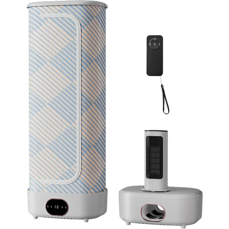 مجفف ملابس أوتوماتيكي محمول 1000 وات قابل للطي مع جهاز تحكم عن بعد، حل تجفيف غسيل مدمج وفعال للمنزل #1