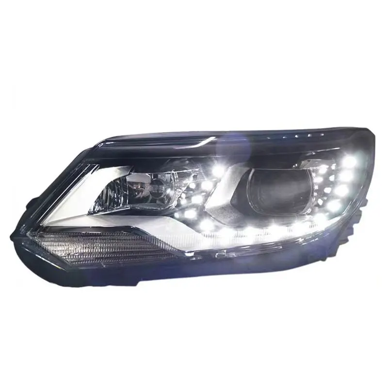 For Volkswagen Tiguan Headlamp Projector Lens 2013-2016 Bi-xenon LED Headlamp D2h Hid Drl Auto Parts Car Lights Plug and Play