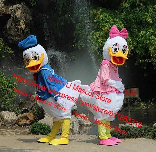 New Customized Adult Size Duck Mascot Costume Birthday Party Cartoon Anime Cosplay Makeup Halloween Festive Celebration Gift 029