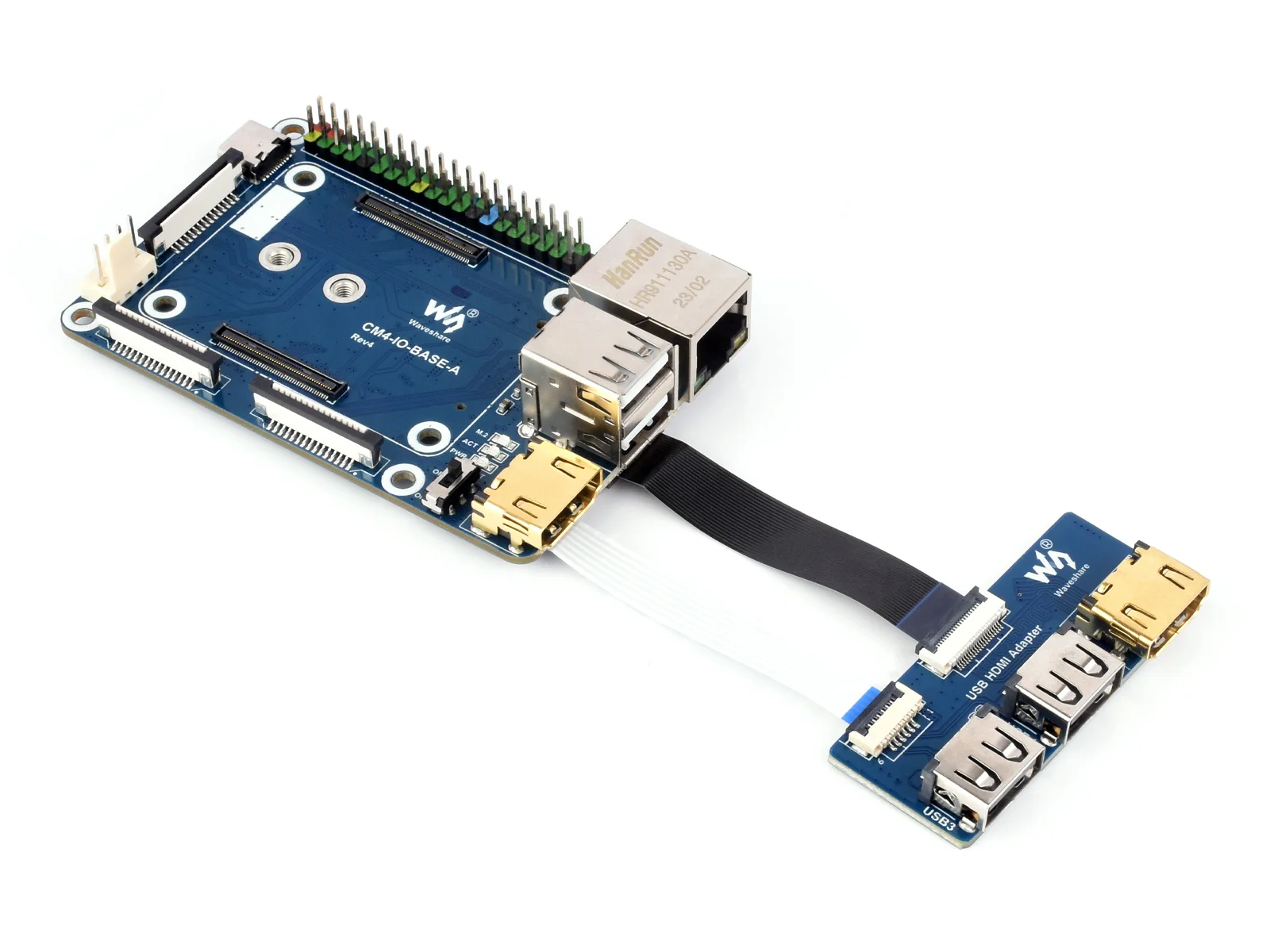 Waveshare Mini Base Board(A)for Raspberry Pi Compute Module 4, Carrier Board for Raspberry Pi official IO board