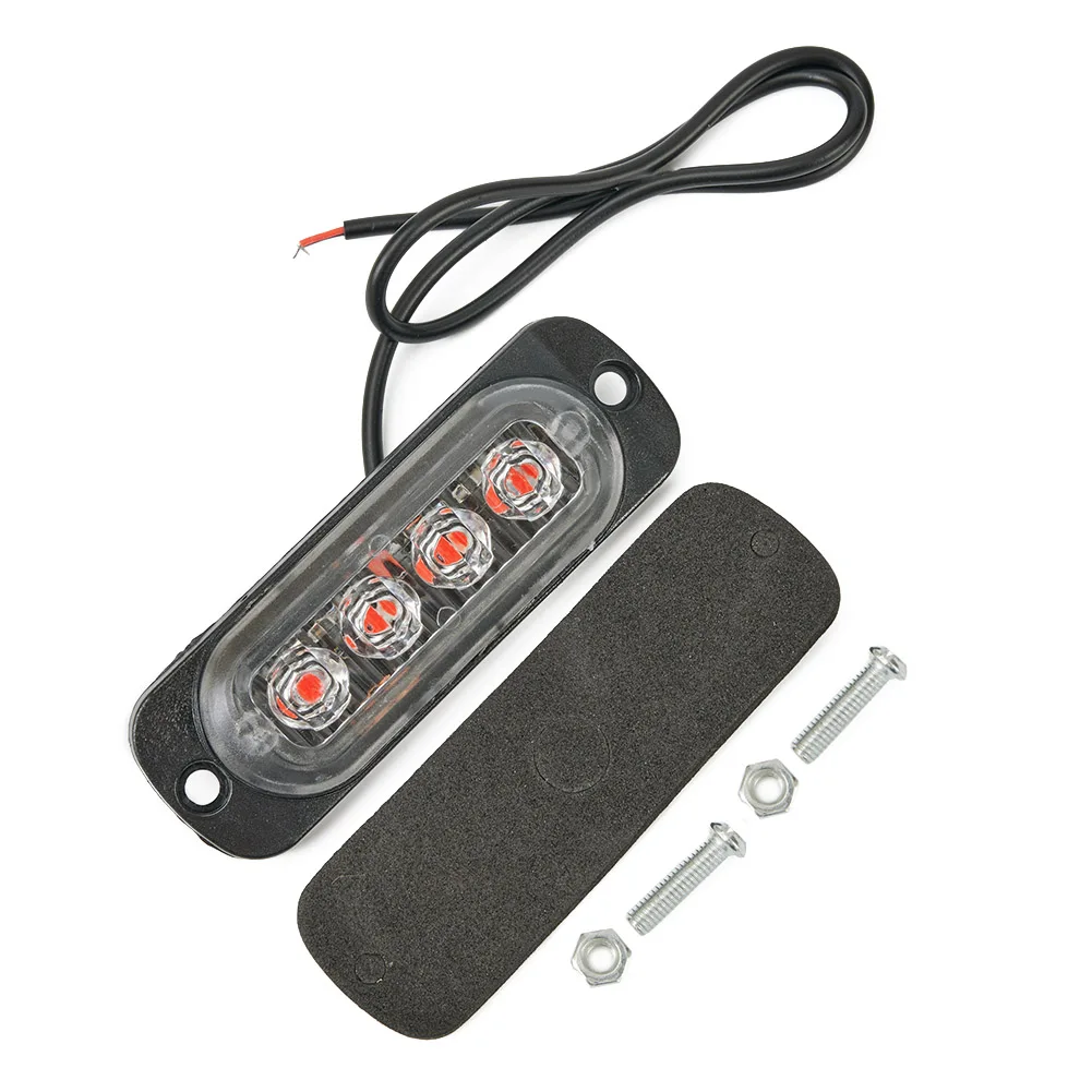 

36W Urgent Plastic Transparent Kit 4LED Car Working Working Light Lamp 12V-24V Lens Accessories Replacement Truck