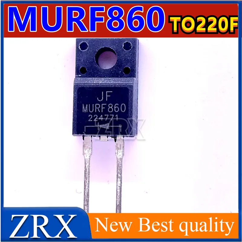 5ชิ้น/ล็อตไดโอด MURF860 8A/600V ฟื้นตัวเร็วแบรนด์ใหม่ที่ TO-220F