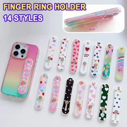 Phone Finger Ring Holder Portable Phone Grip Stand Telescopic Finger Strap Bracket Phone Accessories Universal Colorful Silicone