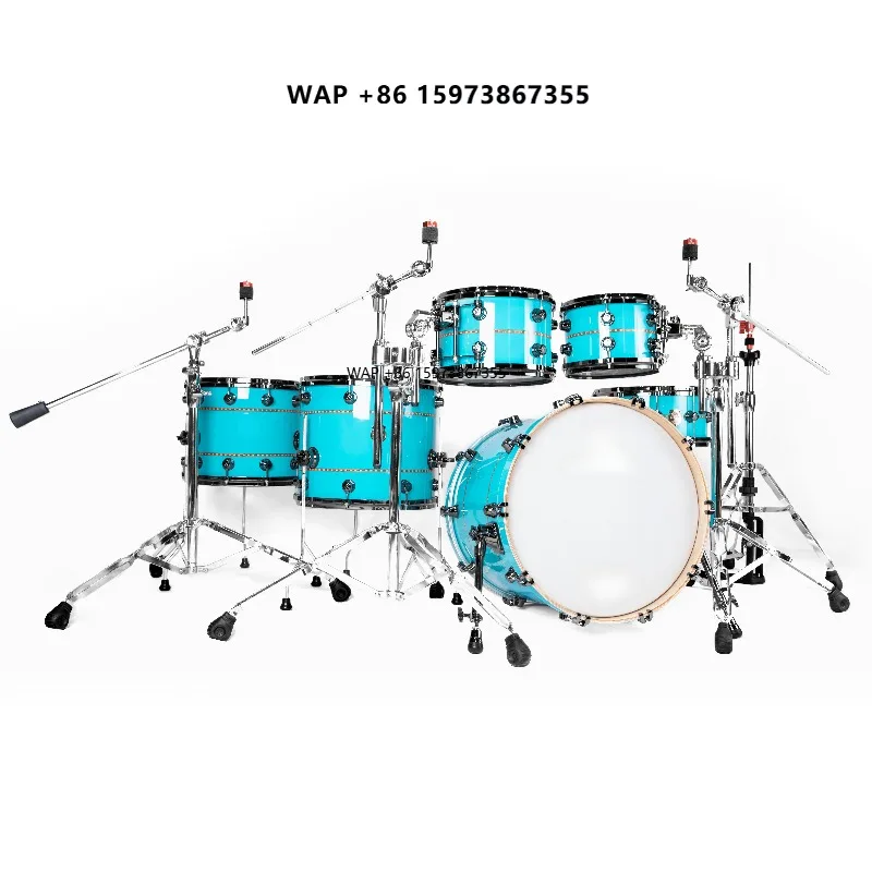 Cheap Factory Price Exclusive Glory Sound-Turquoise Mosaic Drum Set for Music Enthusiasts and Studio Performances
