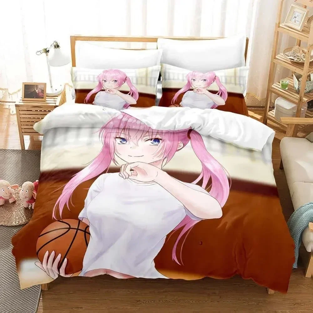 

3D Kawaii Girls Shikimori's Not Just a Cutie Printed Bed Set Duvet Cover Pillowcase Bedding Set Bed Linen Sheet Quilt Cover Full