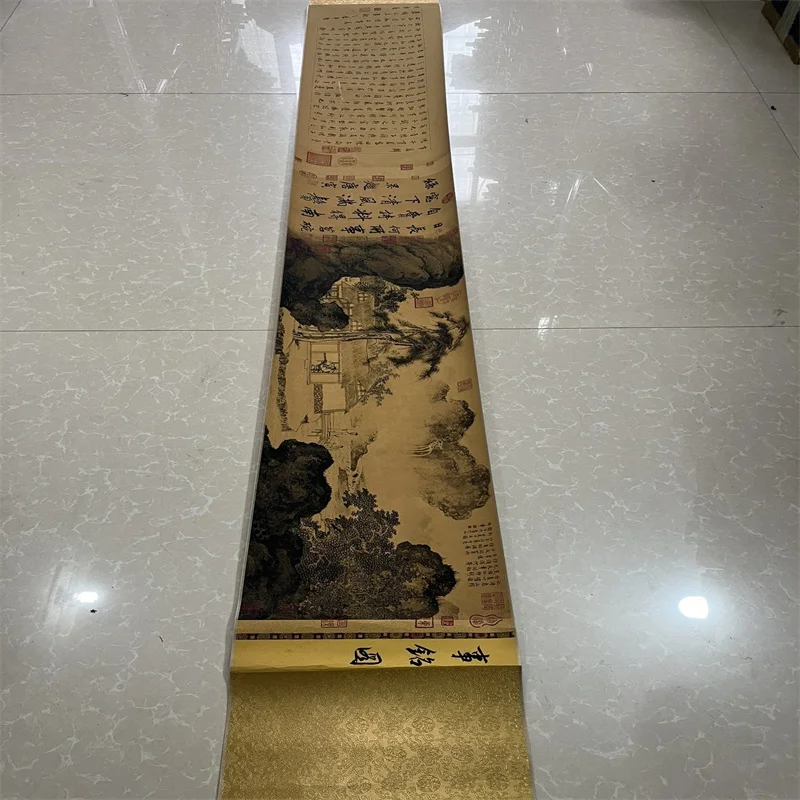 

China Ancient Picture Paper,Calligraphy,Wen Huiming's Memorial Picture, Long Scroll Painting ﻿