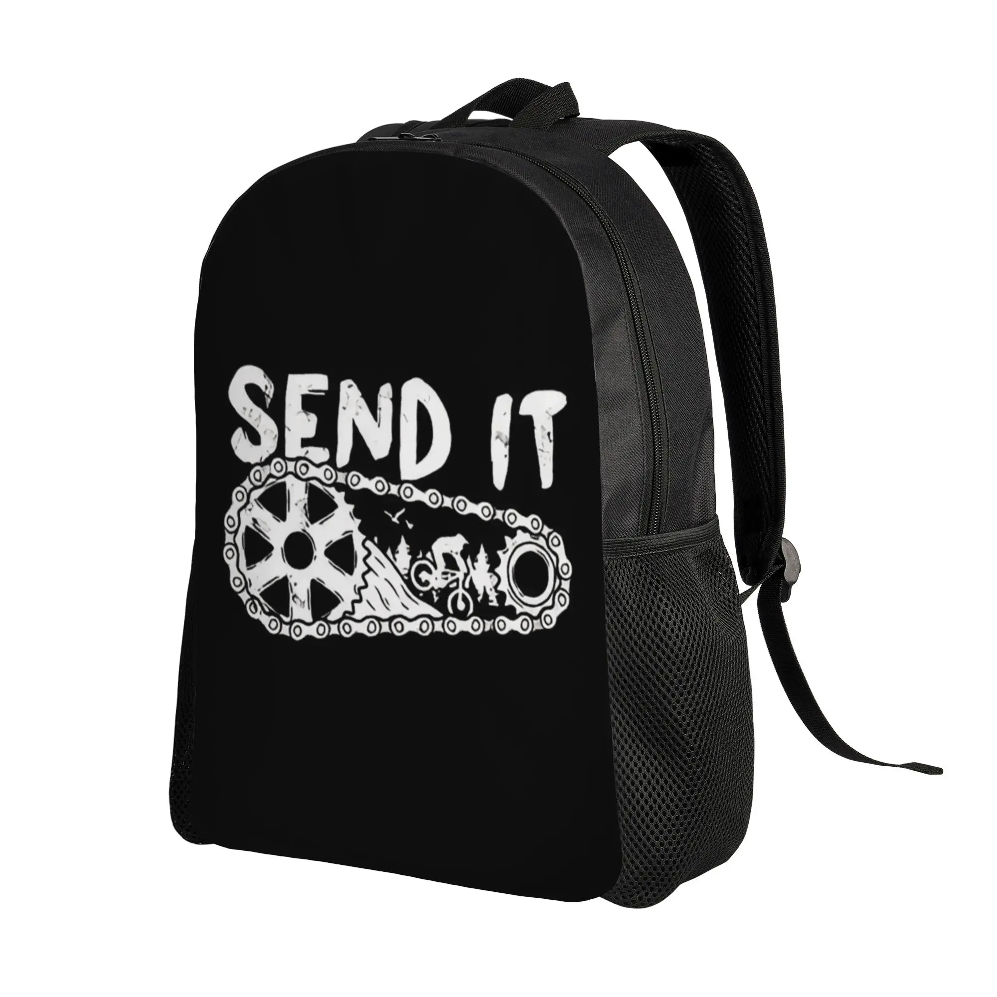 Laptop Bag Back to school season Mountain Bike Chain MTB Biker Send It  Multi-Function Backpack