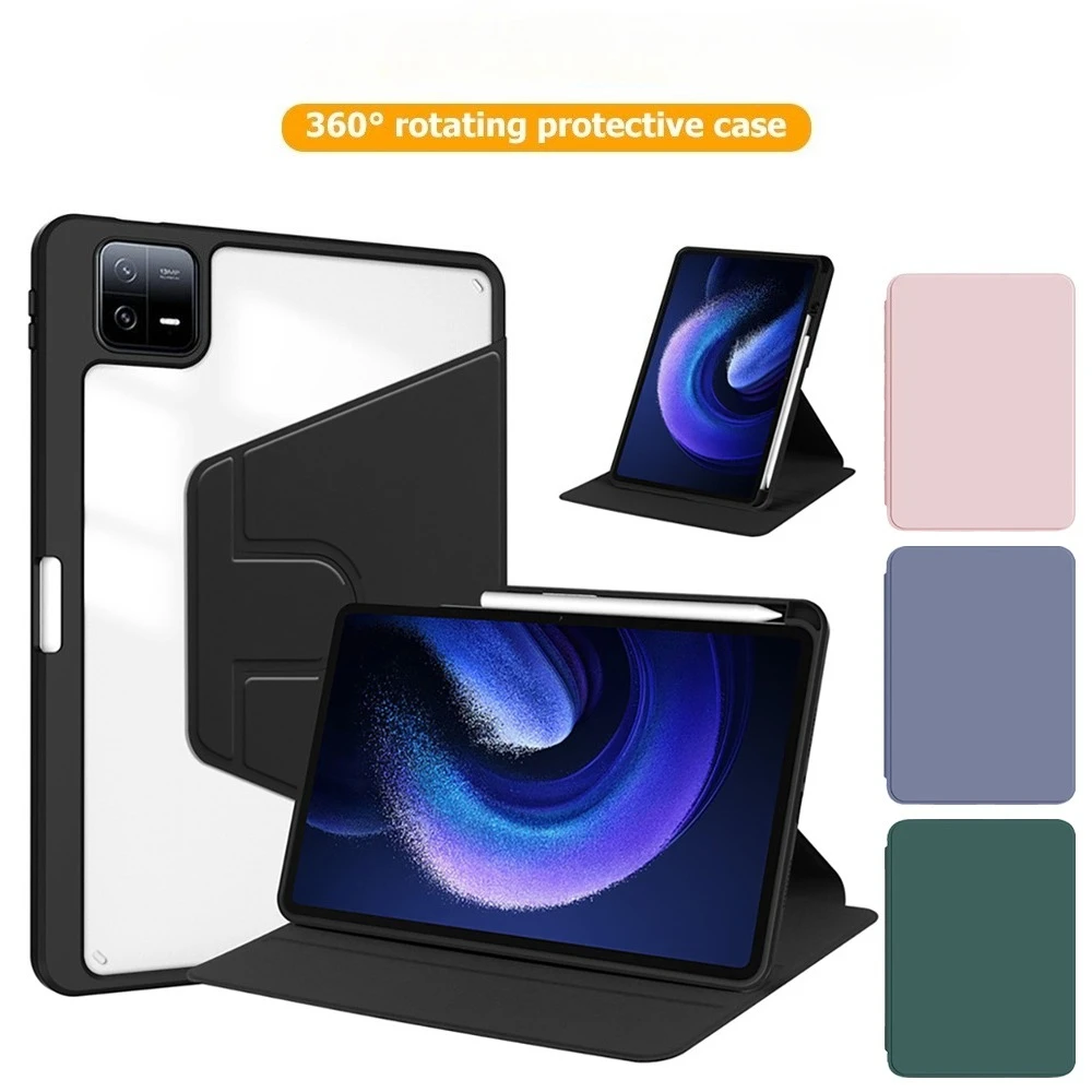 

Акриловый жесткий чехол с вращением на 360 градусов для Xiaomi Pad 8 Pad 8 Pro 11,2 2025 11,2 дюйма с держателем для карандашей