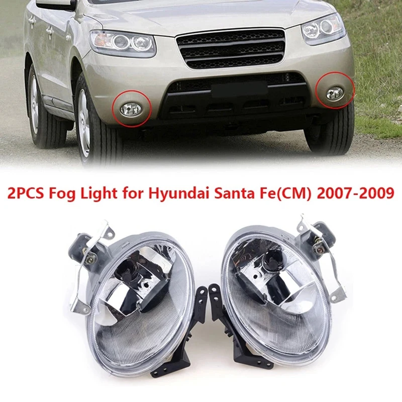 

Car Front Left Right Bumper Fog Lights Assembly Foglight With Bulb For Hyundai Santa Fe 2007 2008 2009