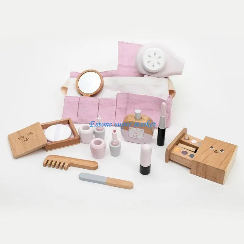 090b Fingta giocare a trucco cosmetico bellezza bellezza con borsa trasparente per ragazza