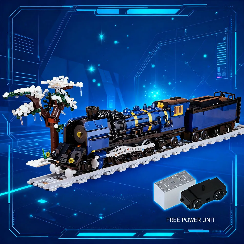 

Technic 1052 шт. строительные блоки, набор игрушек, высокотехнологичные Orient Express, паровой поезд, кирпичи, домашний декор, локомотив, ностальгический ретро-подарок