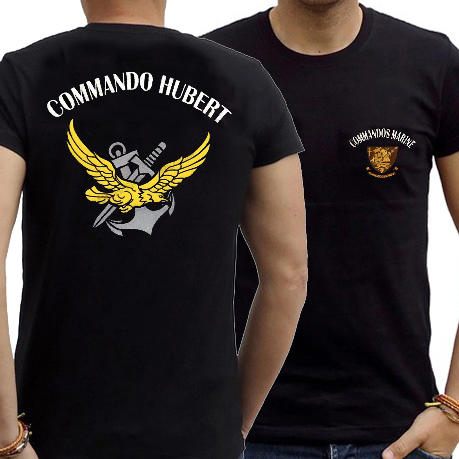 

French Naval Special Forces Elite Unit Hubert Commando T-Shirt Short Sleeve Casual 100% Cotton O-Neck Summer Mens T-shirt