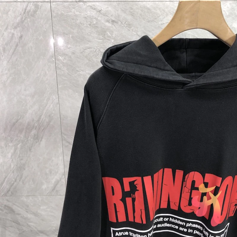 الثقيلة غسلها الأسود المتضخم RRR123 هودي الرجعية إلكتروني الكراك طباعة الهيب هوب الشارع الشهير عارضة فضفاض الرجال النساء بلوزات #3