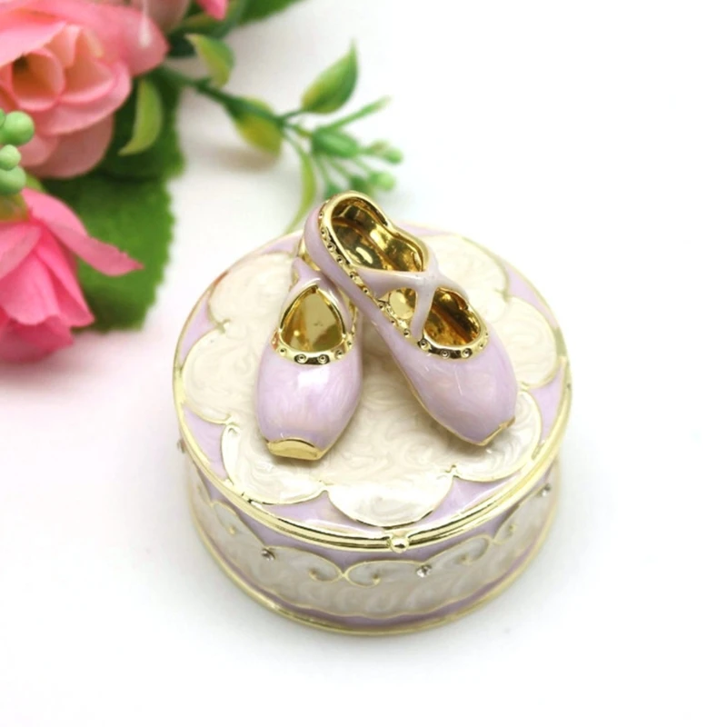 Elegant Ballet Shoe Jewelry Box Travel Friendly Ballet Shoe Jewelry Container for On the Go Accessory Safety