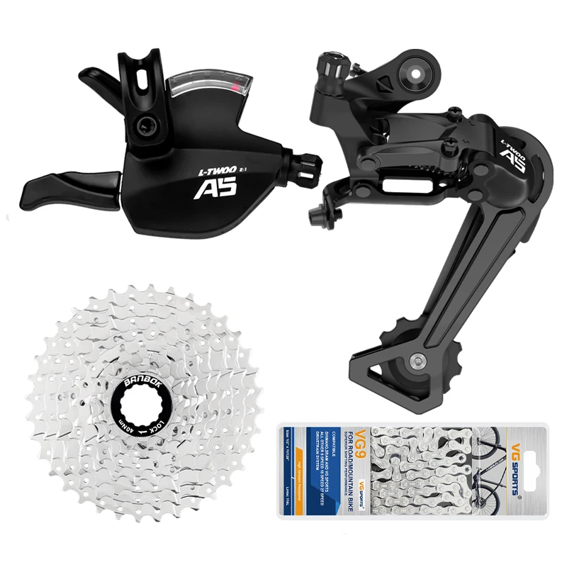 AliExpress LTWOO A5 1X9 Speed MTB Bike Derailleur Groupset Compatible SHIMANO BANBOK 32T 36T Cassette Flywheel VG Chains Bicycle Parts