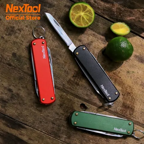 Bilashmart NexTool Mini Folding Knife Mini Scissors Multifunctional Outdoor Small Screwdriver Pocket Knife Outdoor Creative Tool Nail File