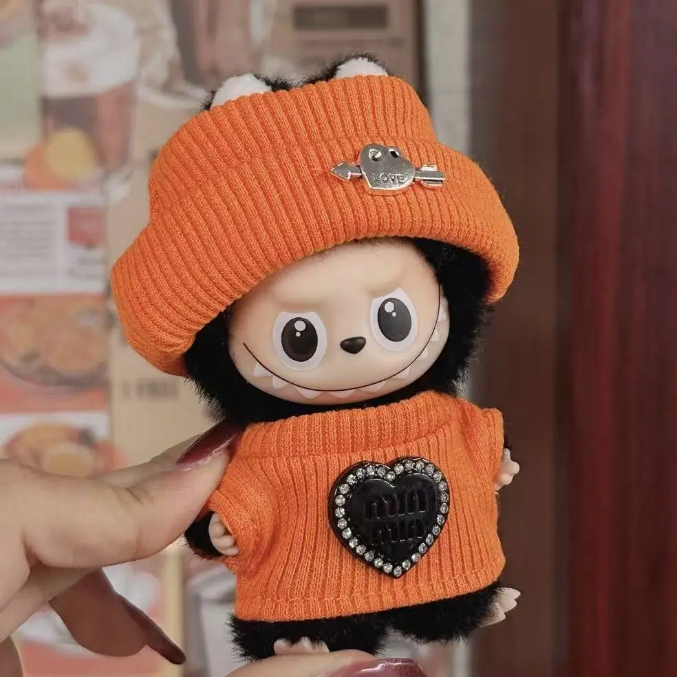 

Роскошная мини-одежда для 10 см Labubu V4, корейский классический стиль, комплект платьев, модная одежда для Mini Labubu 4,0, аксессуары для кукол