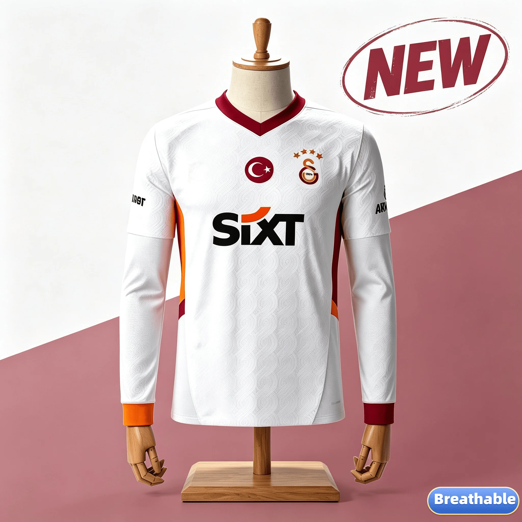 2026 Turkey Galatasaray Long Sleeve Soccer Jersey Spring Autumn Y2K Quick Dry 3D Printed Football Shirt Men Sports Fan Training