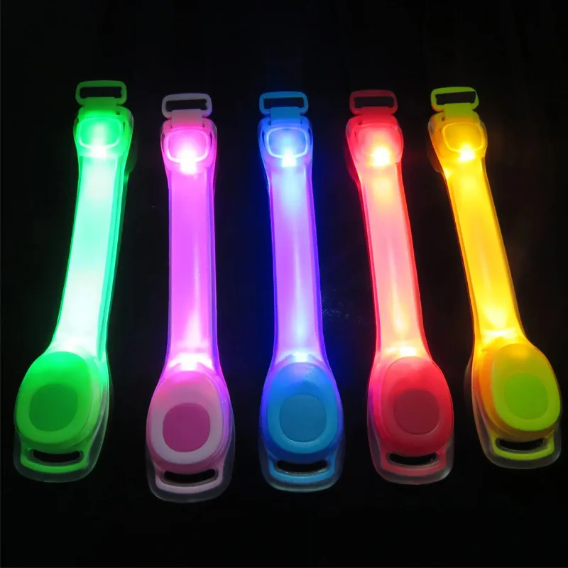 Night Running Armband LED Light Outdoor Sports USB Rechargeable Safety Belt Arm Leg Warning Wristband Cycling Bike Bicycle Light