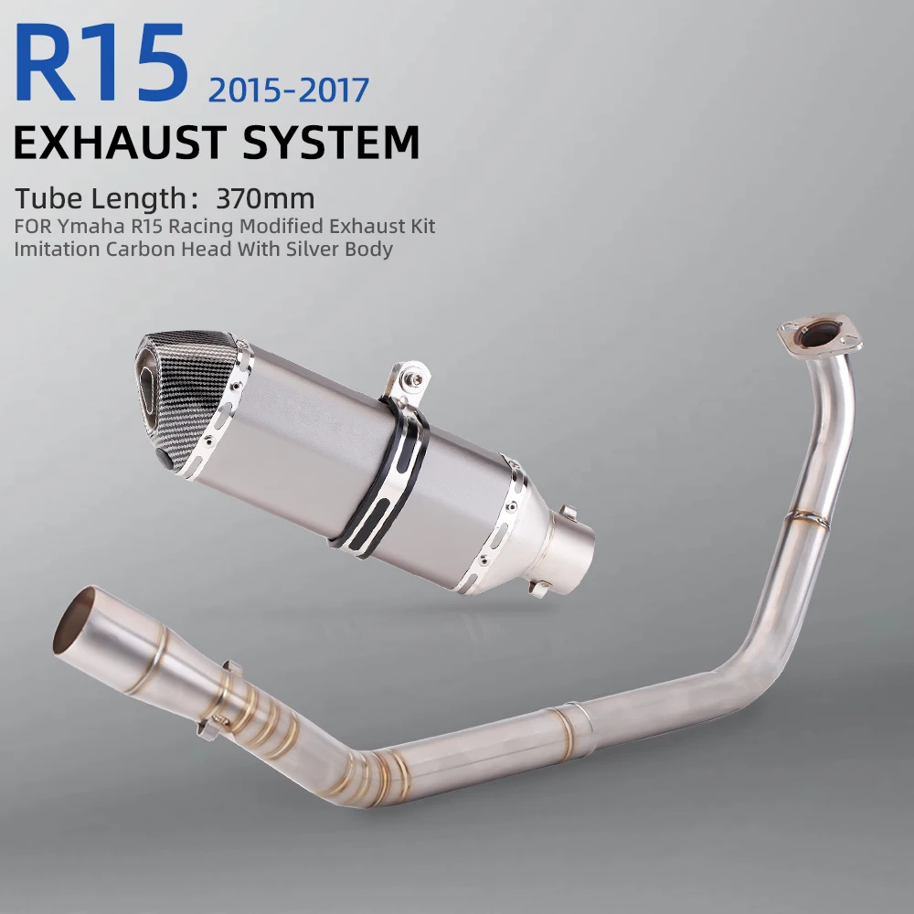 Slip On For Yamaha YZF R15 V3 MT-15 2017 Motorcycle Exhaust System Escape Modified Front Link Pipe With Catalyst Connection