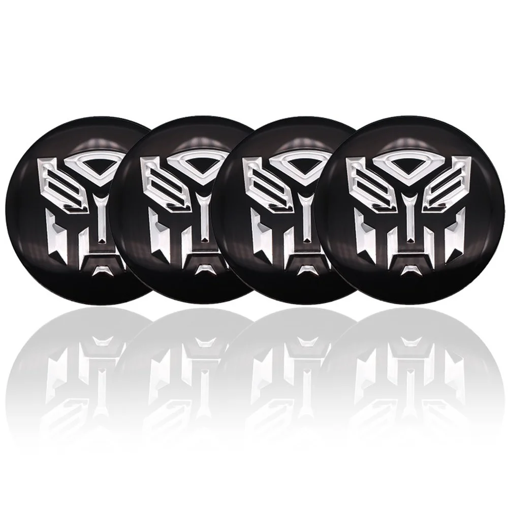 4x 56mm/ 2.2\'\' Transformers Autobot Decepticon Stickers Car Wheel Center Hub Cap Car Accessories