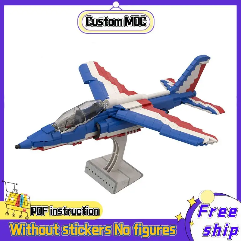nouveau-673-piEces-maquette-militaire-moc-de-combat-mondial-avion-de-patrouille-alpha-jet-de-france-idees-creatives-diy-jouet-d'assemblage-puzzle-cadeau