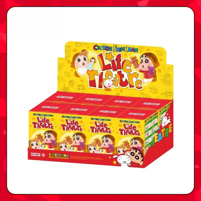 Genuine Blind Box Life Theater Series Crayon Shin-Chan Aniem Action Figure Mystery Box Kawaii Shin-Chan Collection Model Toy