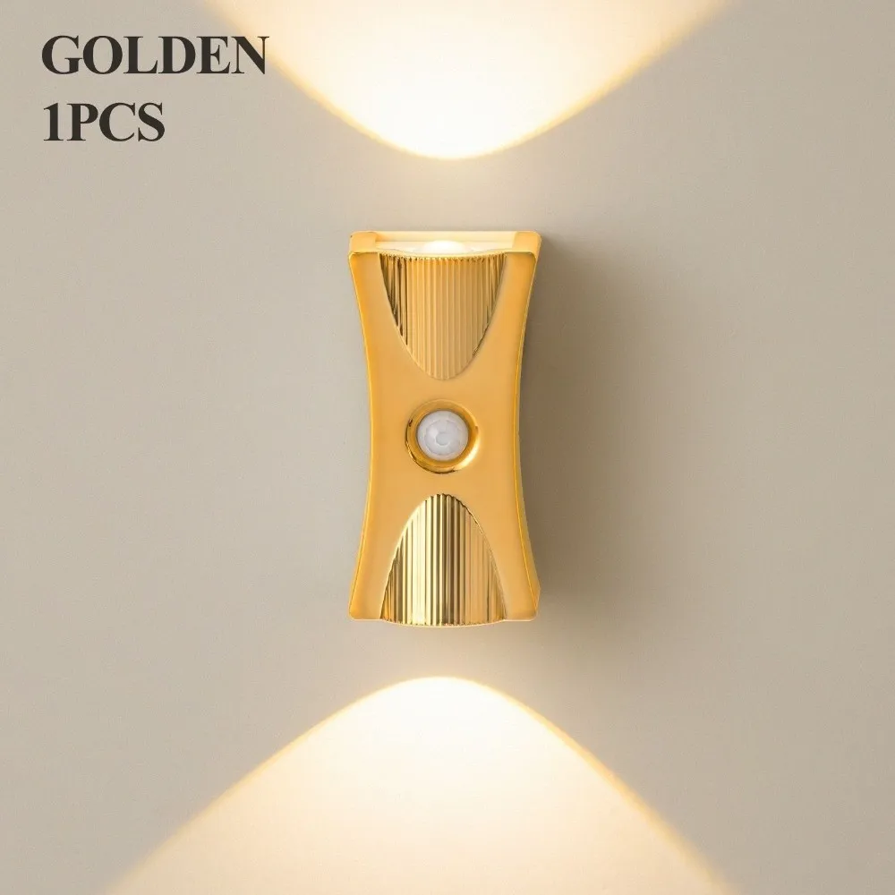 

Adjustable Brightness LED Wall Lamp 3 Color Magnetic Base Motion Sensor Light Waterproof ABS Body Rechargeable Night Light