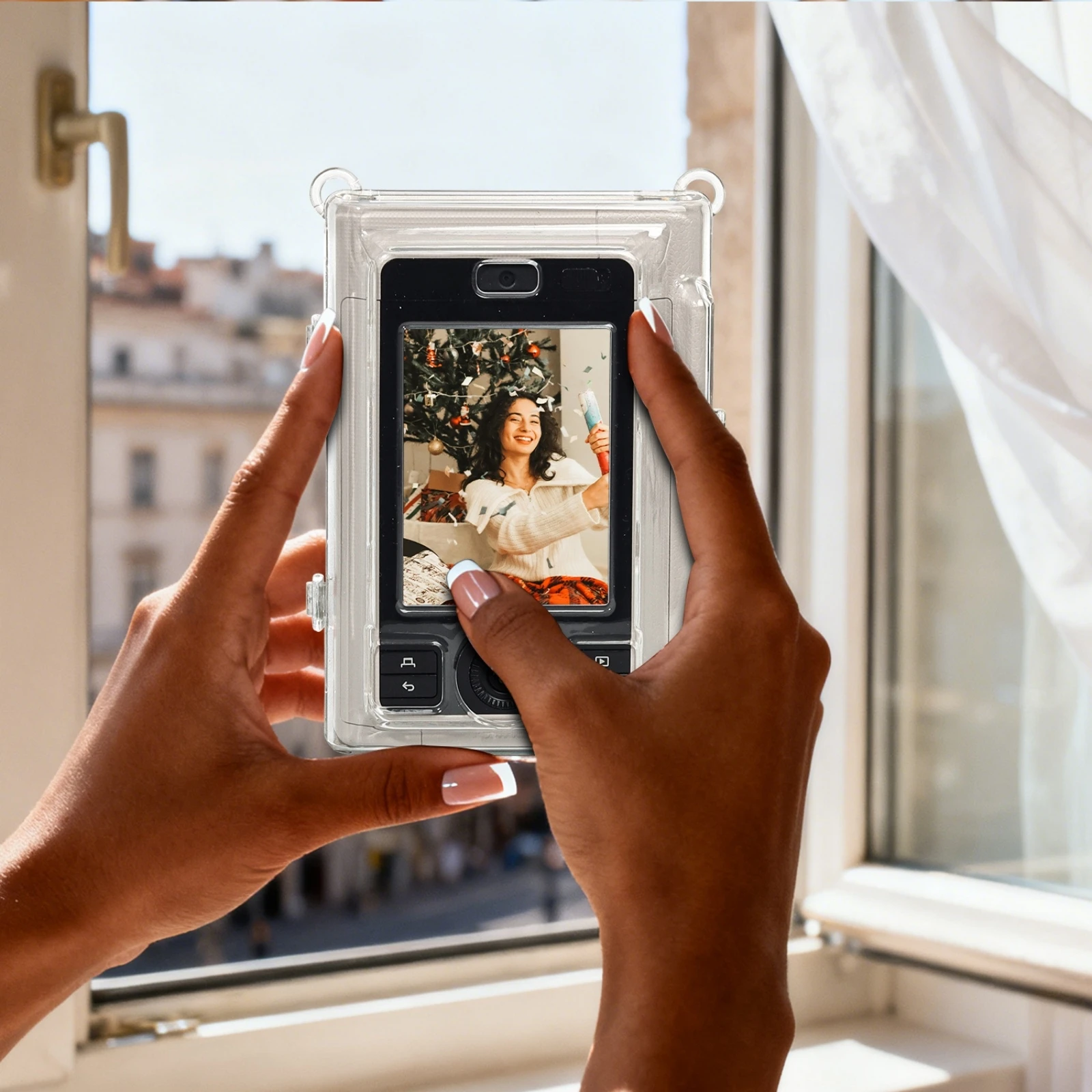 

Scratch & Drop Resistant Transparent Storage Case - Crystal Protective Cover Exact Fit for Instax mini liplay+ Camera