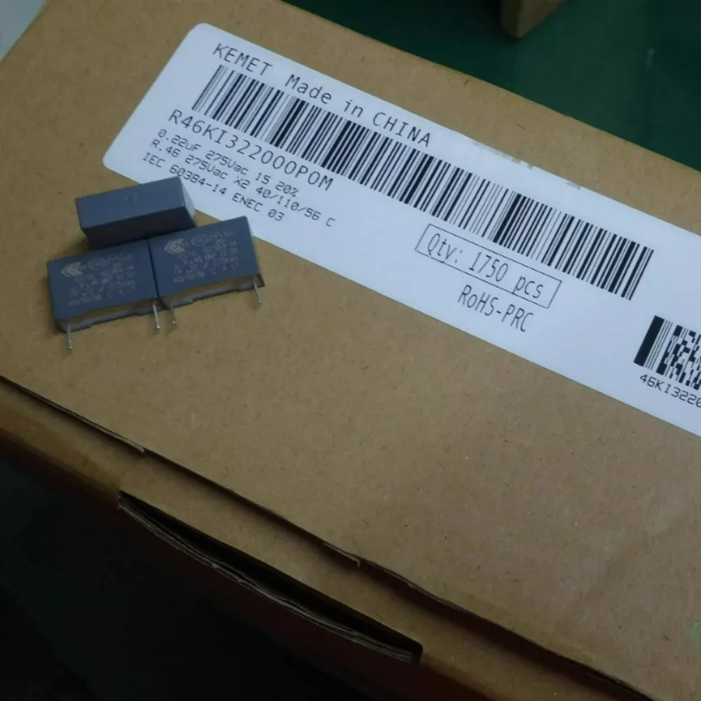 10pcs/lot AV R46 MKP 0.22uf 275VAC 220nf u22 224 Brand new 15mm film capacitor (Thickness: 5.8mm) R46KI322000P0M