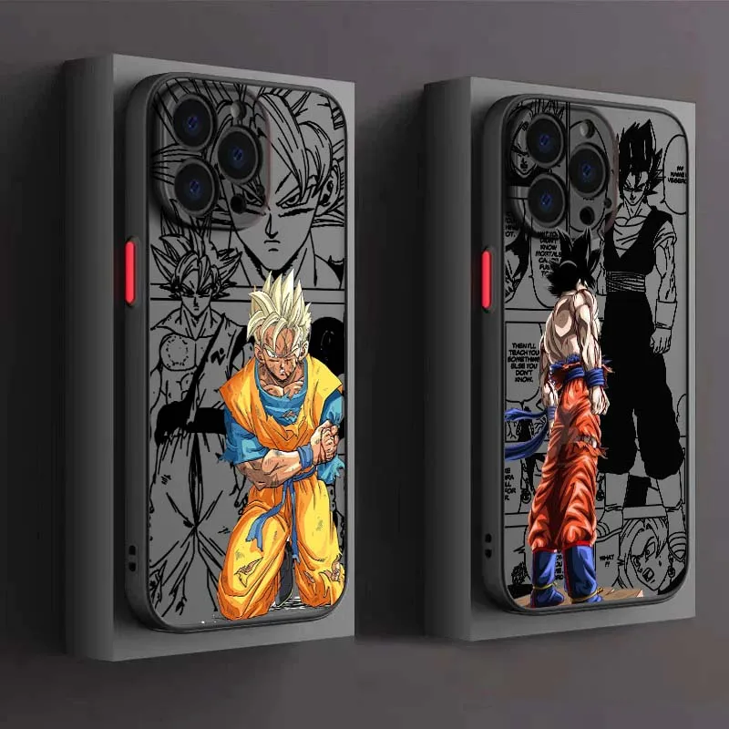 

Dragon Ball Popular Cool Art For Apple iPhone 17 Air 16 15 14 13 12 11 XS X Pro Max Plus Frosted Translucent Phone Case
