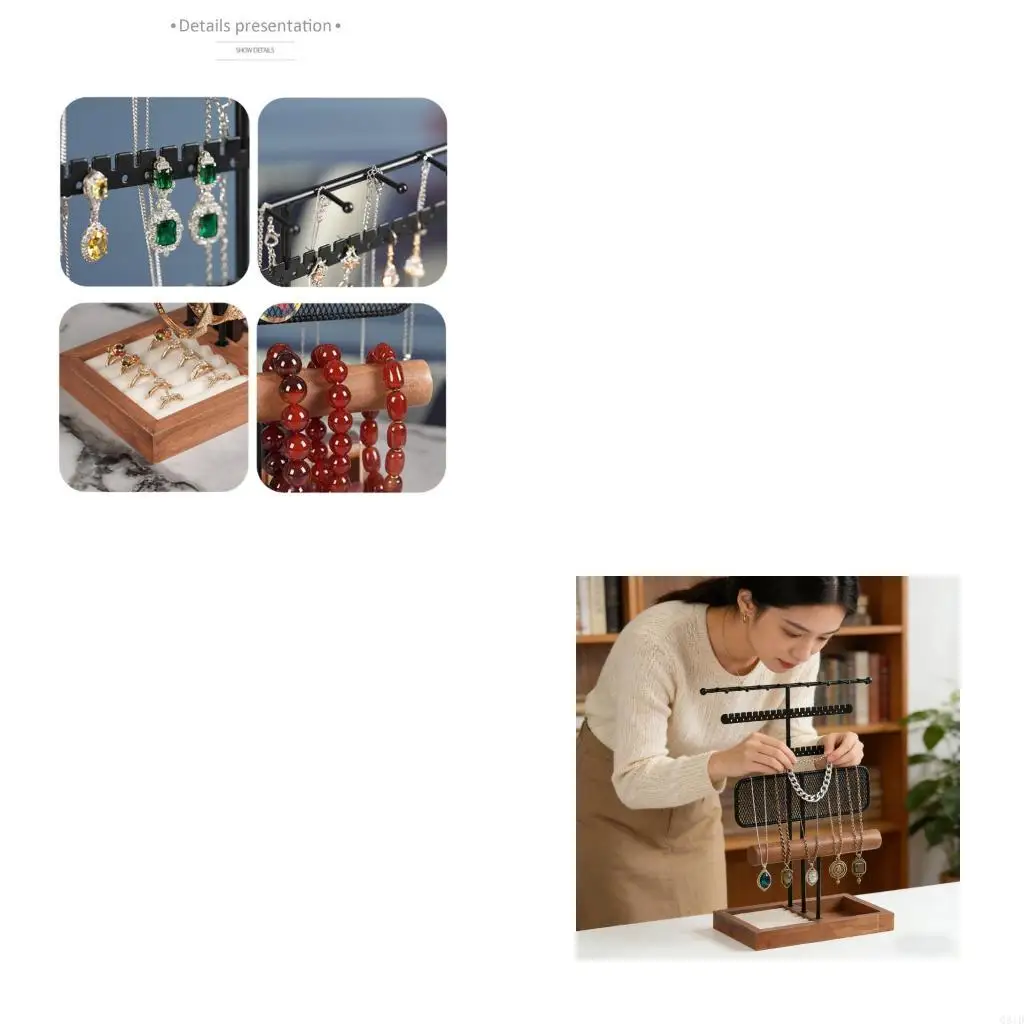 

Efficient Jewelry Display Stand for Multifunctional Storage of Necklaces Earring