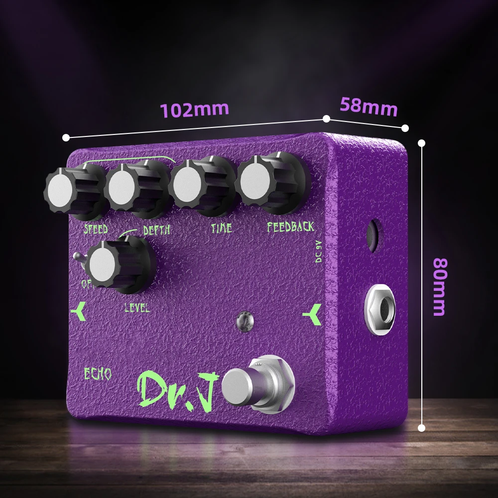 JOYO Dr. J Series D54 Shadow Echo Gitarreneffektpedal verzögert und tiefe Echos-Effektunterstützung DC 9V 800mA für Bandleistung