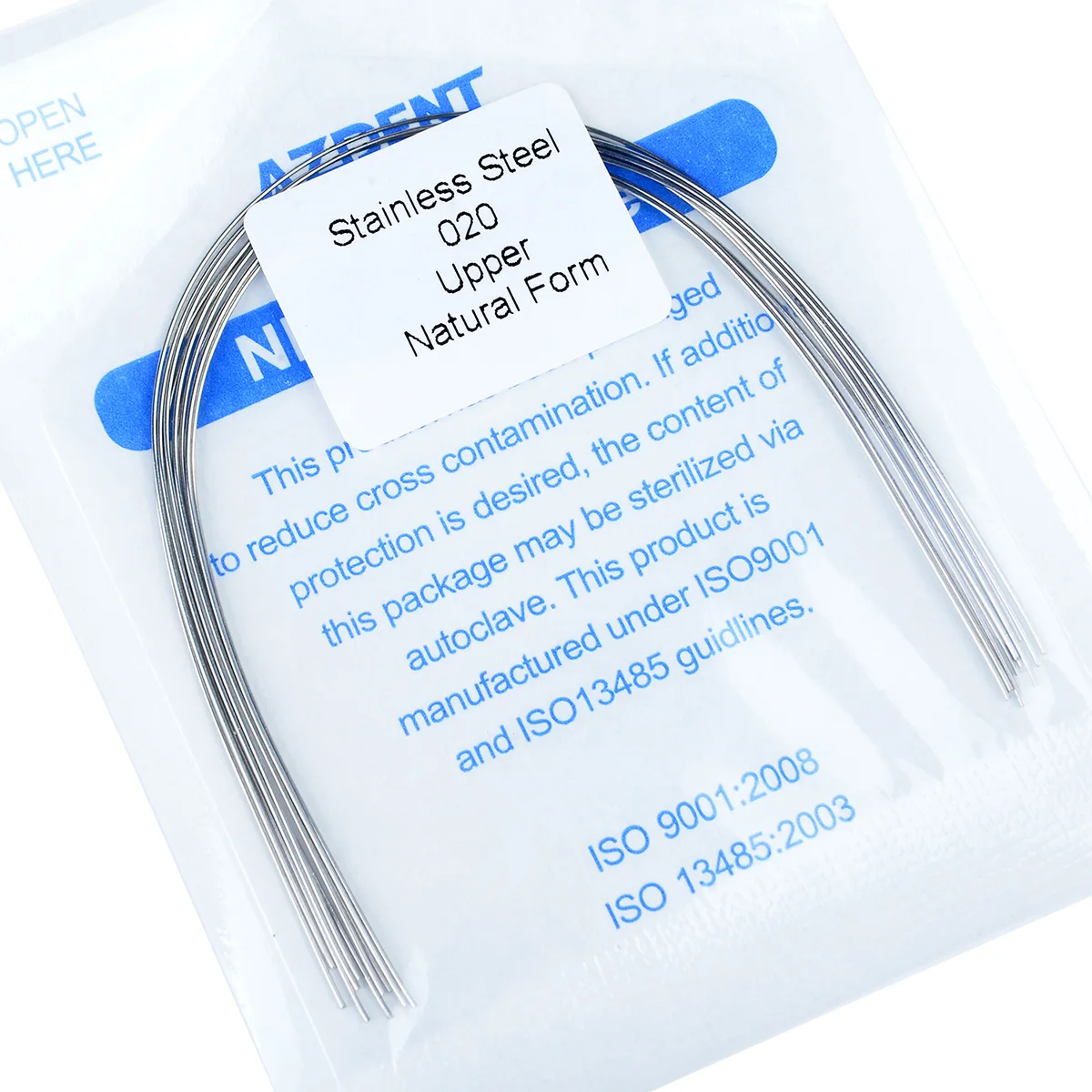 10 Stück/Packung AZDENT Dental Kieferorthopädische Edelstahl-Rechteck- und Rundbogendrähte Natürliche Form Oberer und Unterer Bogendraht für Zahnmedizin – Detail 5