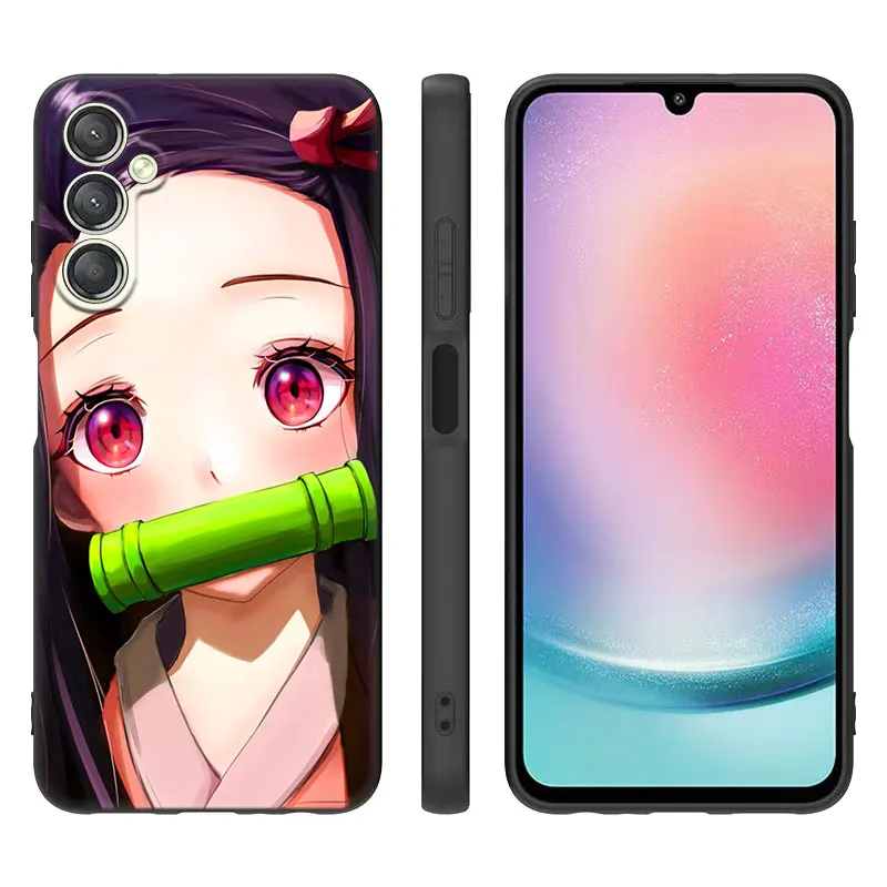 Anime Nezuko Kamado Black Case For Samsung Galaxy A15 A14 A05 A34 A54 A52S A53 A33 A23 A24 A13 A12 A22 A32 A50 A51 A70 A71 A73