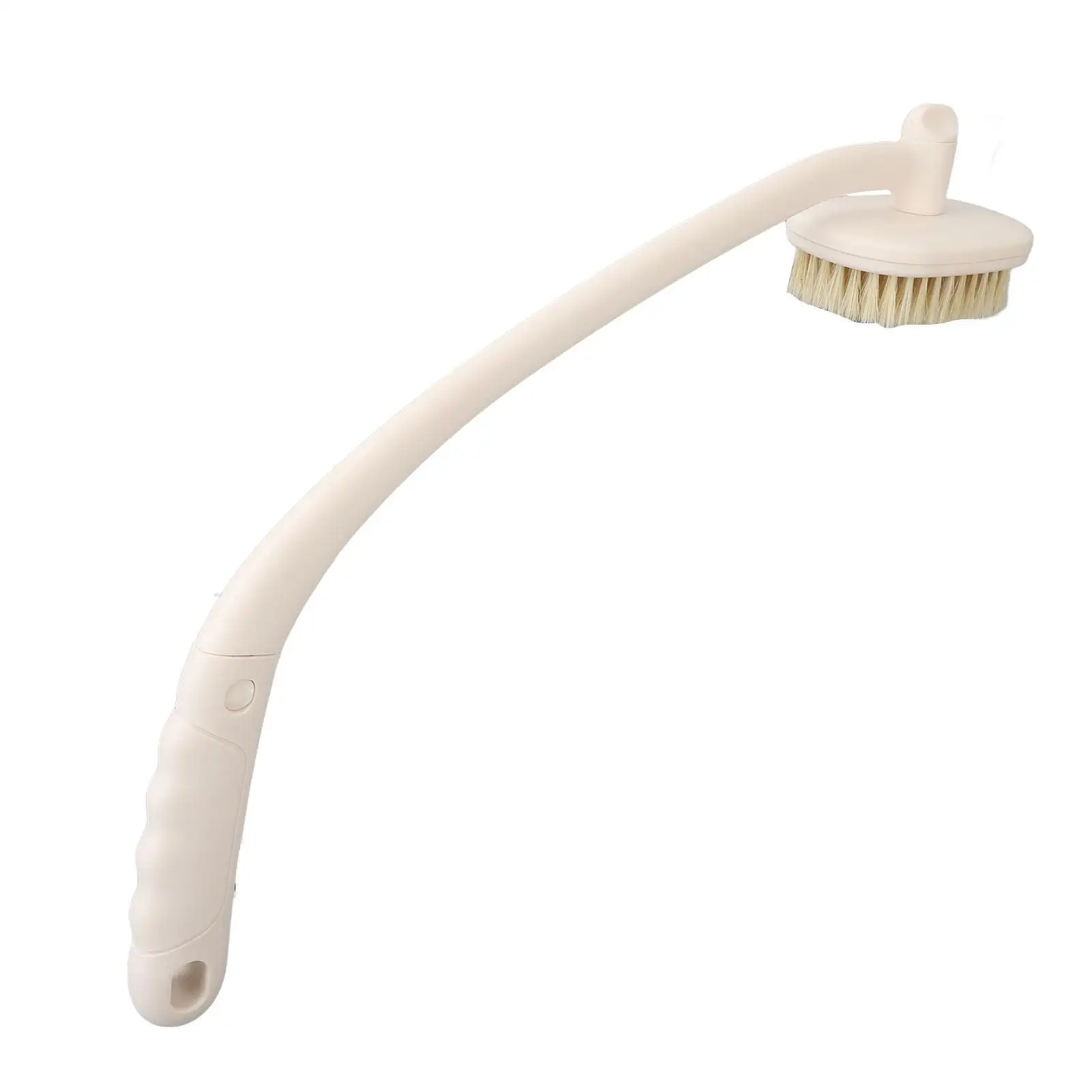 임신한 여성을 위한 핸들 목욕 브러시 편안한 곡선 디자인 사용하기 쉬운 다기능 도구(걸이 구멍 포함)