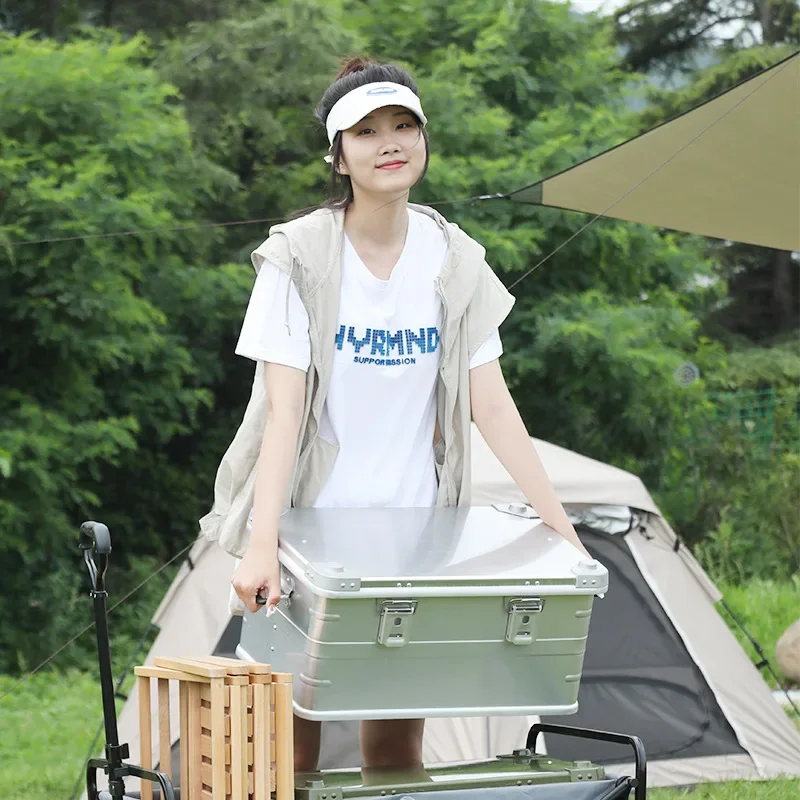

30-50L Camping Picnic Travel Aluminum Alloy Large Capacity Box Accessories Storage Bag Hiking Accessories Outdoor Storage