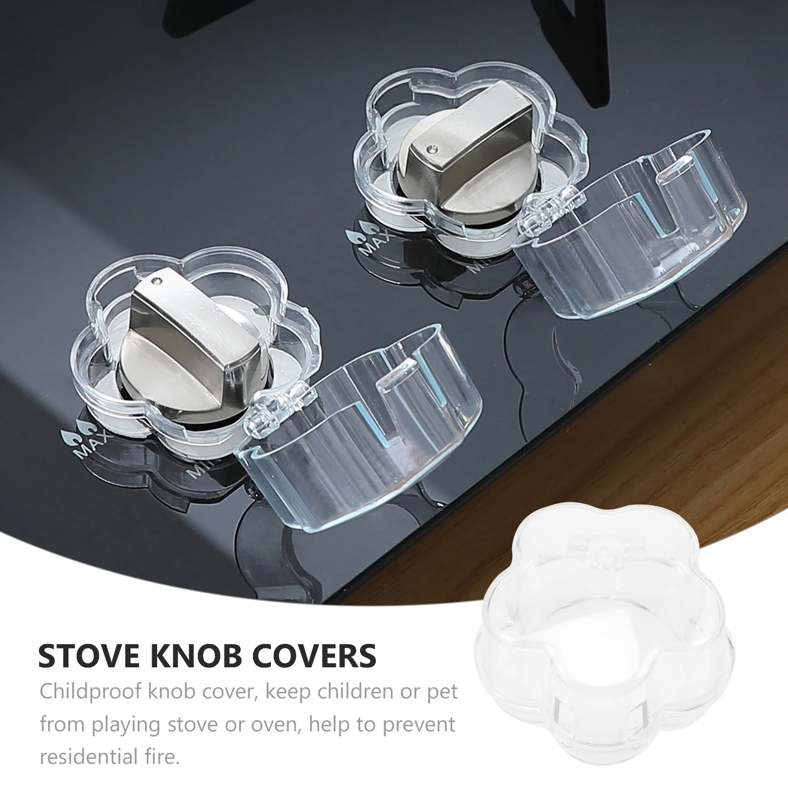 4 قطعة مقبض الموقد يغطي لسلامة الطفل الثقيلة موقد غاز الموقد يغطي رؤية واضحة موثوقة المطبخ مجموعة الحرس السلامة #2